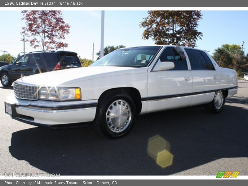 White / Black 1996 Cadillac DeVille Sedan