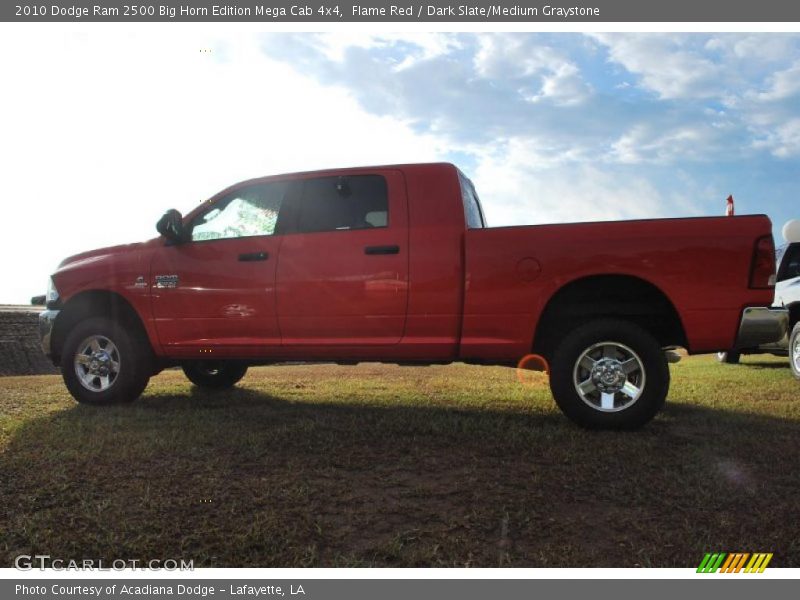 Flame Red / Dark Slate/Medium Graystone 2010 Dodge Ram 2500 Big Horn Edition Mega Cab 4x4