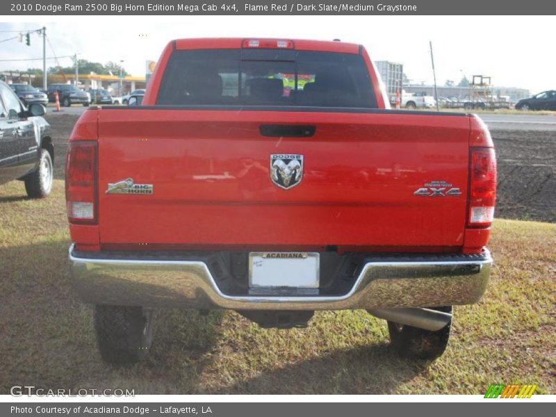Flame Red / Dark Slate/Medium Graystone 2010 Dodge Ram 2500 Big Horn Edition Mega Cab 4x4