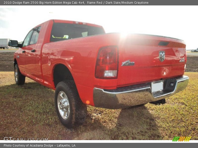 Flame Red / Dark Slate/Medium Graystone 2010 Dodge Ram 2500 Big Horn Edition Mega Cab 4x4