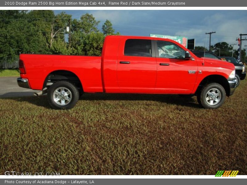 Flame Red / Dark Slate/Medium Graystone 2010 Dodge Ram 2500 Big Horn Edition Mega Cab 4x4