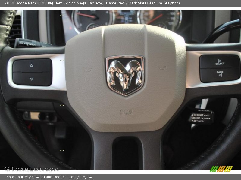 Flame Red / Dark Slate/Medium Graystone 2010 Dodge Ram 2500 Big Horn Edition Mega Cab 4x4