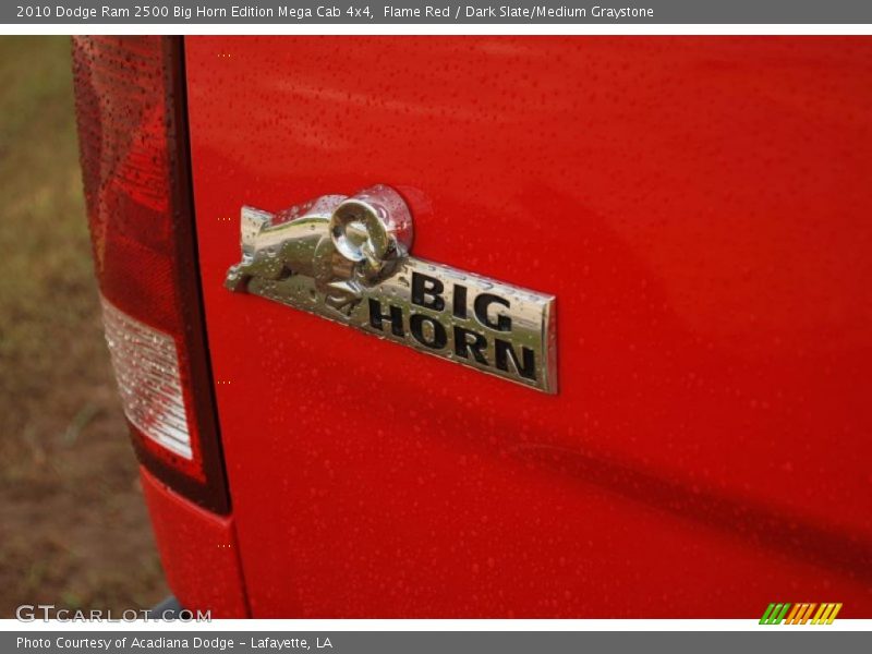 Flame Red / Dark Slate/Medium Graystone 2010 Dodge Ram 2500 Big Horn Edition Mega Cab 4x4