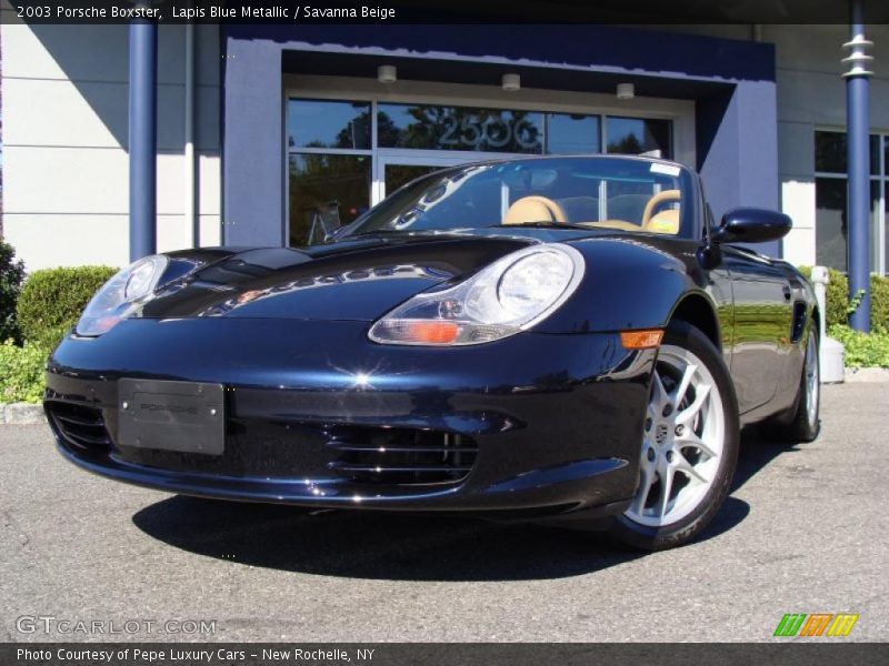 Lapis Blue Metallic / Savanna Beige 2003 Porsche Boxster