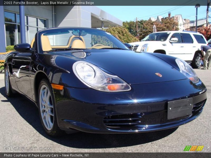 Lapis Blue Metallic / Savanna Beige 2003 Porsche Boxster