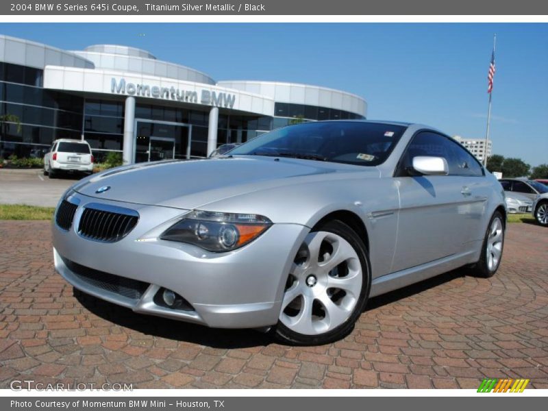 Titanium Silver Metallic / Black 2004 BMW 6 Series 645i Coupe