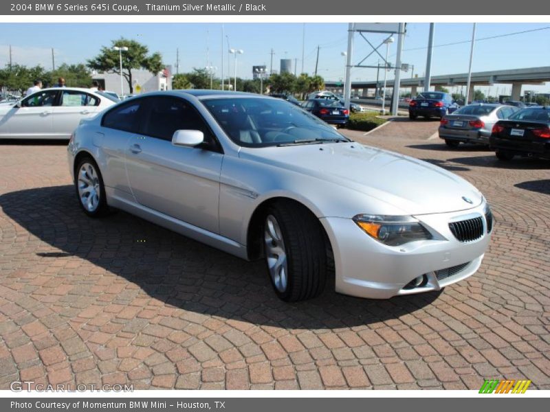 Titanium Silver Metallic / Black 2004 BMW 6 Series 645i Coupe