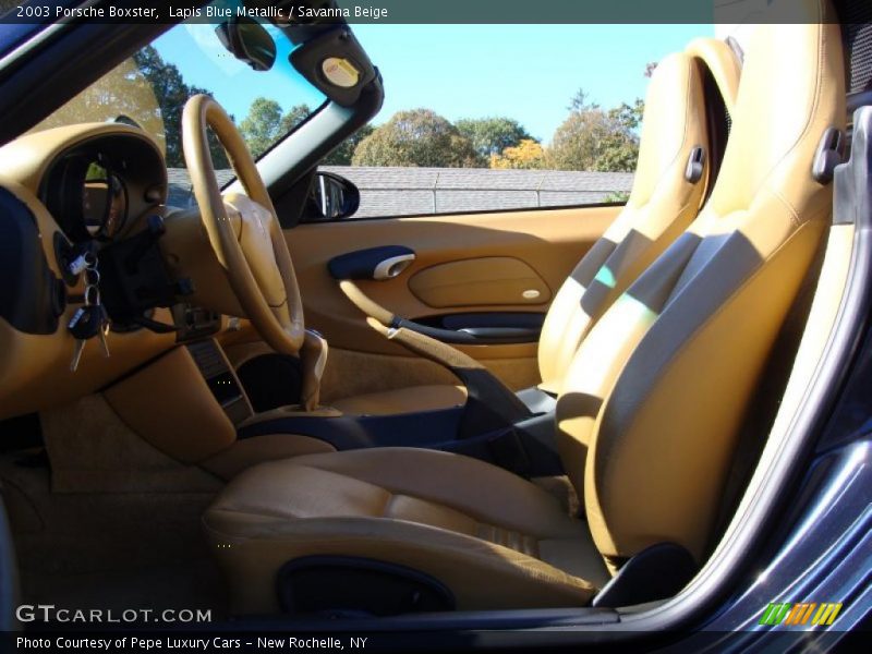 Lapis Blue Metallic / Savanna Beige 2003 Porsche Boxster