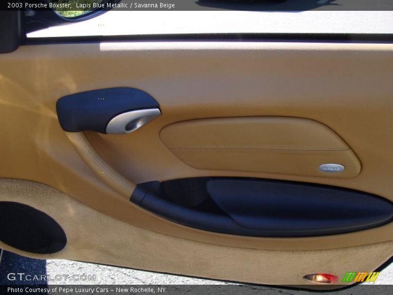 Lapis Blue Metallic / Savanna Beige 2003 Porsche Boxster