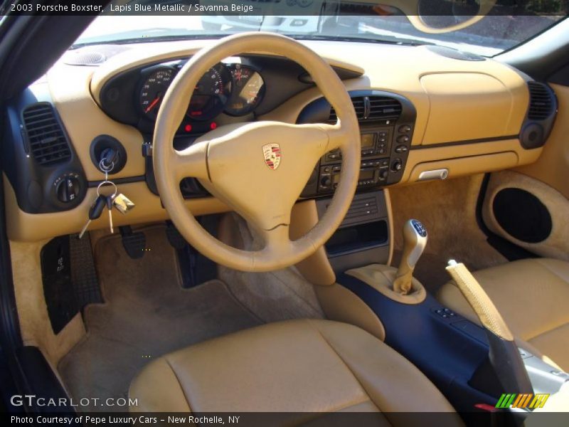 Lapis Blue Metallic / Savanna Beige 2003 Porsche Boxster