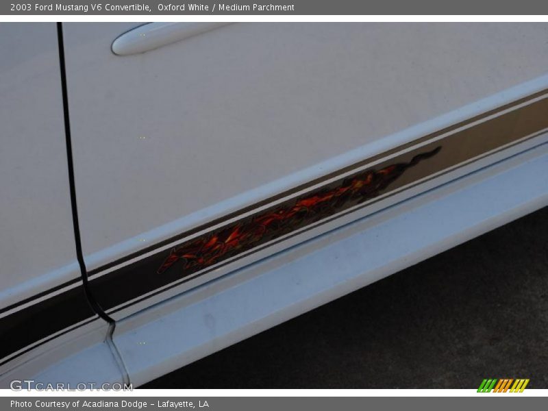 Oxford White / Medium Parchment 2003 Ford Mustang V6 Convertible