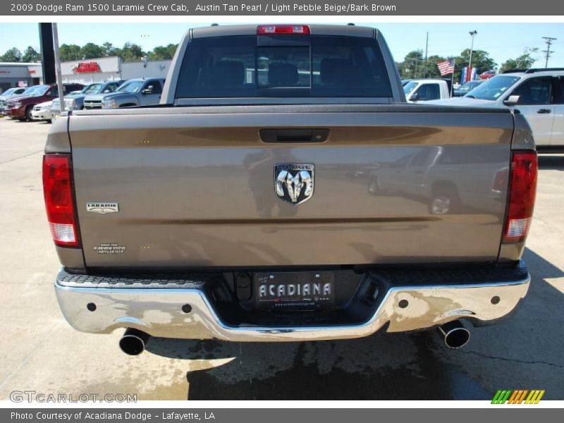 Austin Tan Pearl / Light Pebble Beige/Bark Brown 2009 Dodge Ram 1500 Laramie Crew Cab