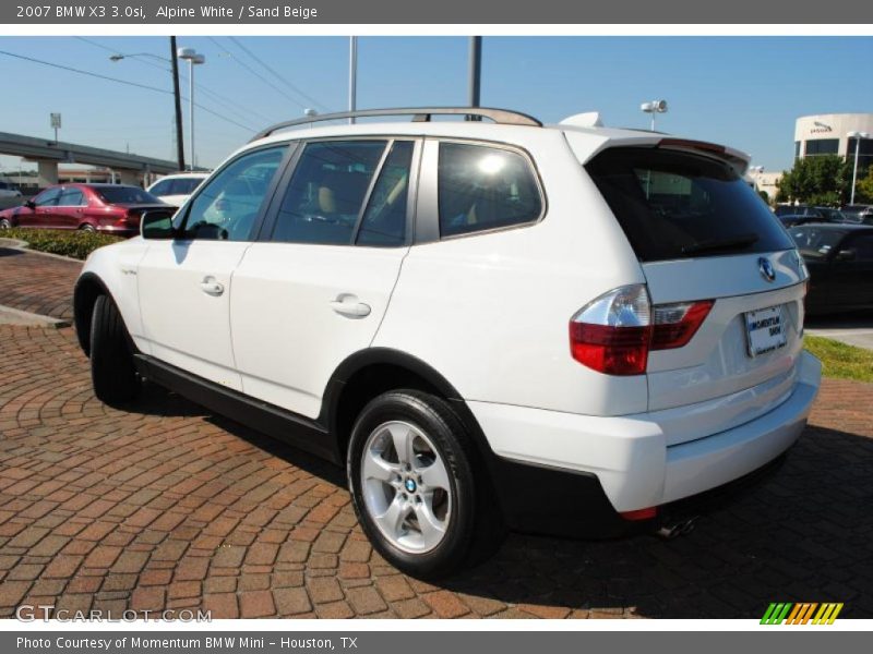 Alpine White / Sand Beige 2007 BMW X3 3.0si
