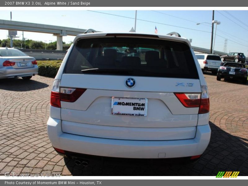 Alpine White / Sand Beige 2007 BMW X3 3.0si