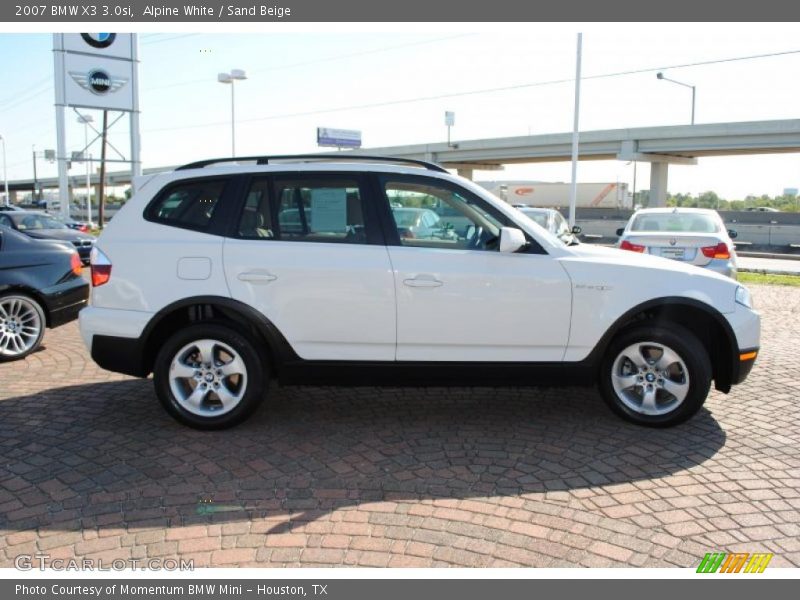 Alpine White / Sand Beige 2007 BMW X3 3.0si