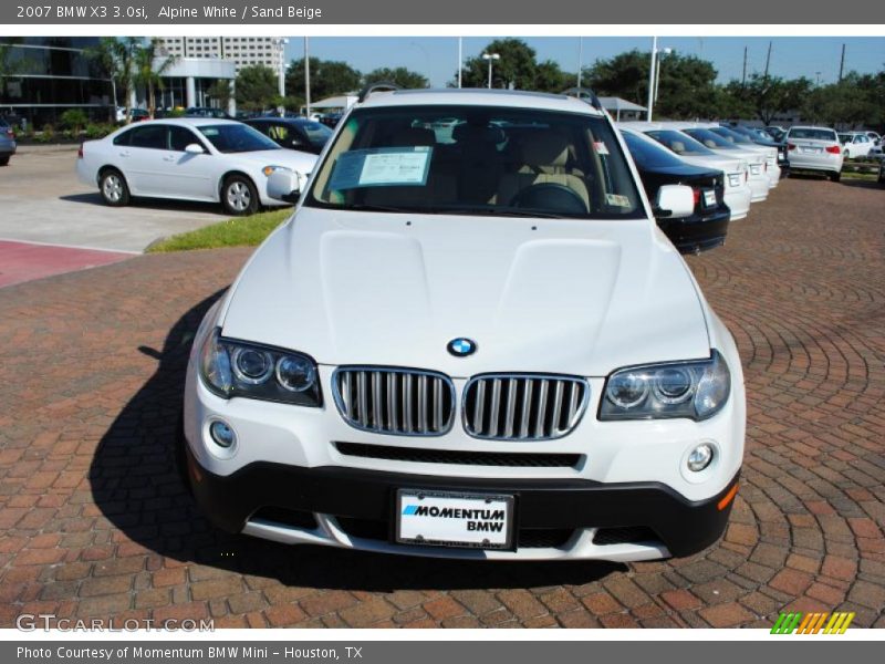 Alpine White / Sand Beige 2007 BMW X3 3.0si