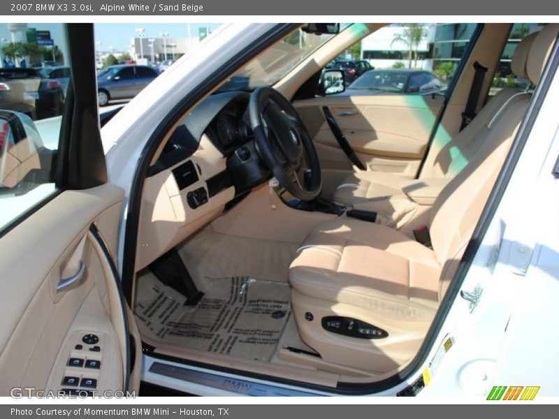 Alpine White / Sand Beige 2007 BMW X3 3.0si