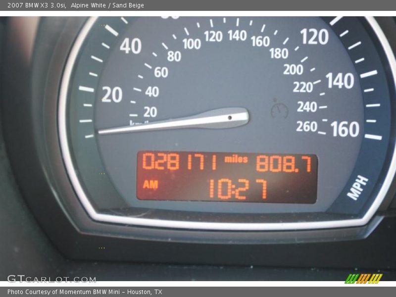 Alpine White / Sand Beige 2007 BMW X3 3.0si