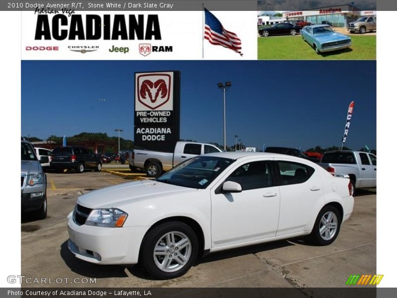 Stone White / Dark Slate Gray 2010 Dodge Avenger R/T