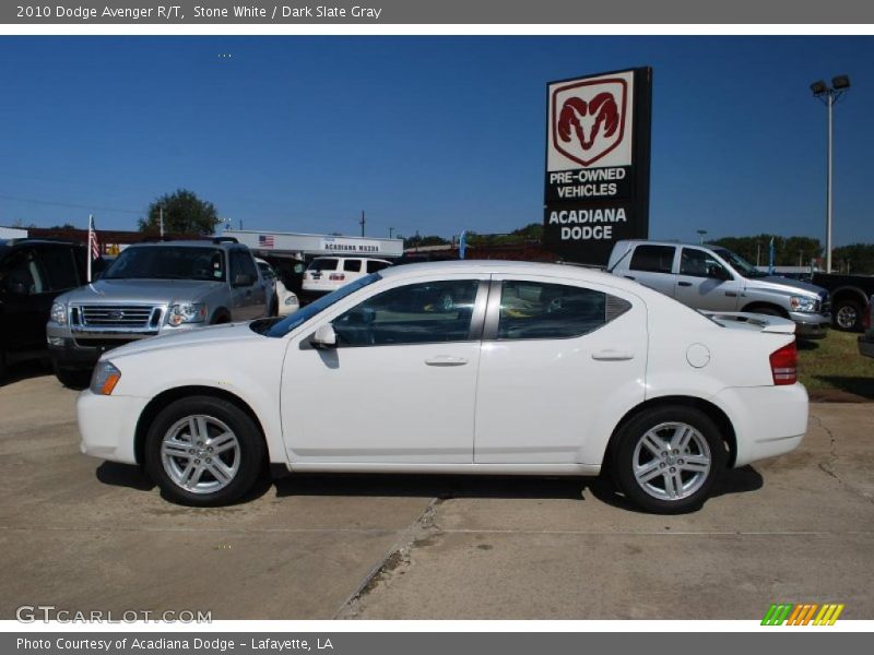 Stone White / Dark Slate Gray 2010 Dodge Avenger R/T