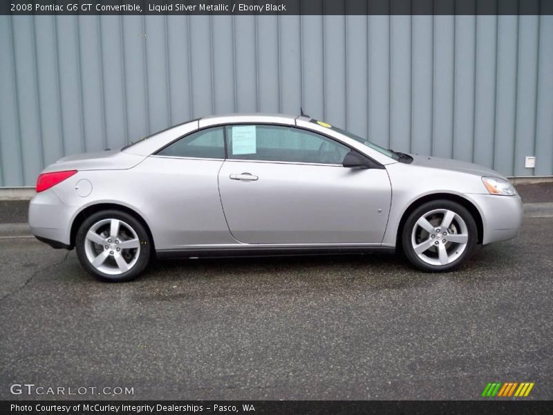 Liquid Silver Metallic / Ebony Black 2008 Pontiac G6 GT Convertible