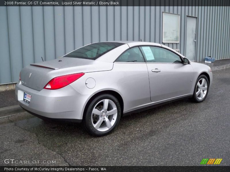 Liquid Silver Metallic / Ebony Black 2008 Pontiac G6 GT Convertible