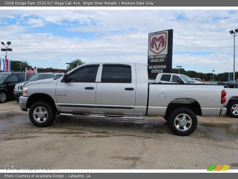 Bright Silver Metallic / Medium Slate Gray 2008 Dodge Ram 1500 SLT Mega Cab 4x4