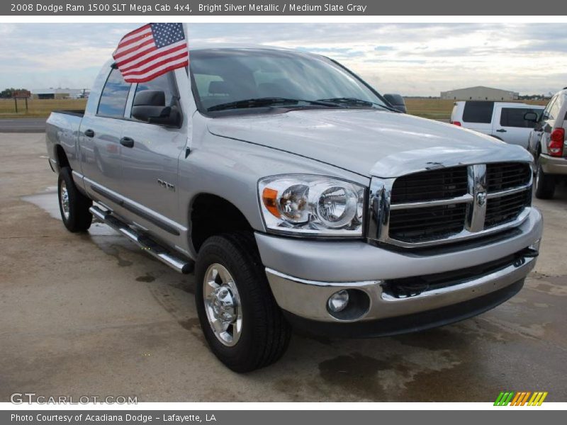 Bright Silver Metallic / Medium Slate Gray 2008 Dodge Ram 1500 SLT Mega Cab 4x4