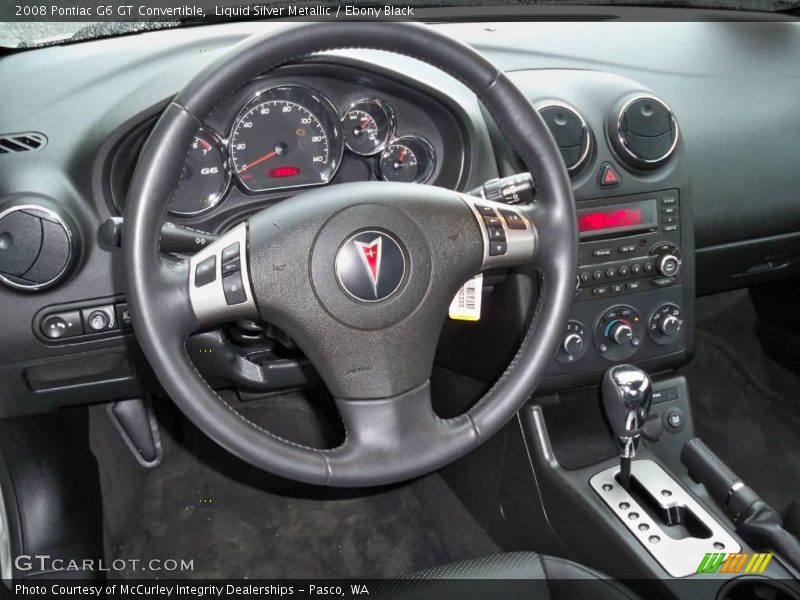 Liquid Silver Metallic / Ebony Black 2008 Pontiac G6 GT Convertible