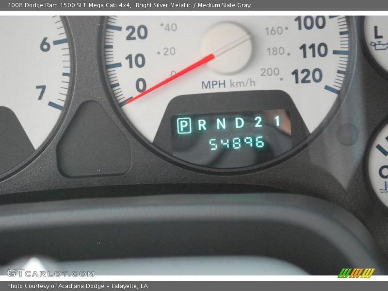 Bright Silver Metallic / Medium Slate Gray 2008 Dodge Ram 1500 SLT Mega Cab 4x4