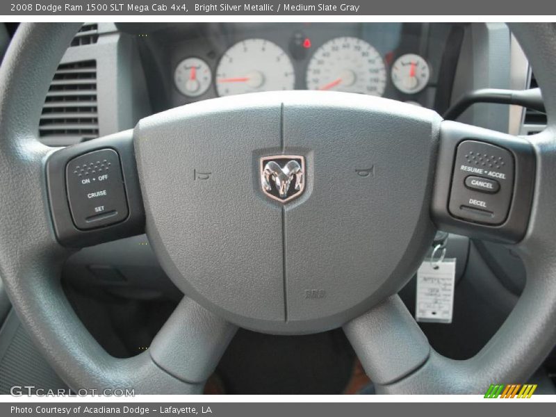 Bright Silver Metallic / Medium Slate Gray 2008 Dodge Ram 1500 SLT Mega Cab 4x4