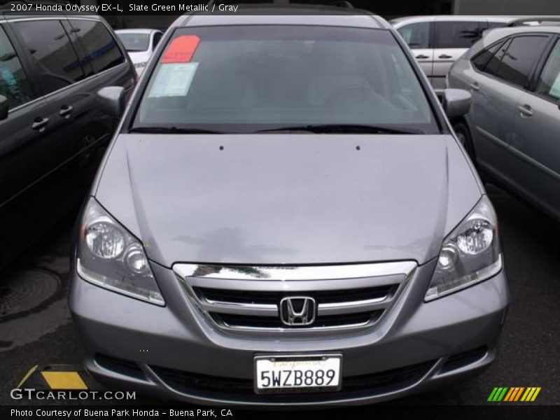 Slate Green Metallic / Gray 2007 Honda Odyssey EX-L