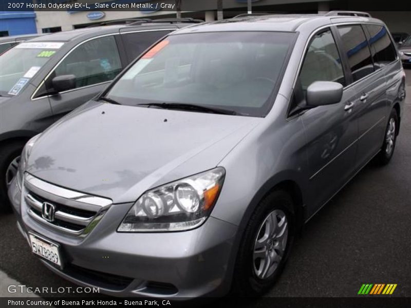 Slate Green Metallic / Gray 2007 Honda Odyssey EX-L