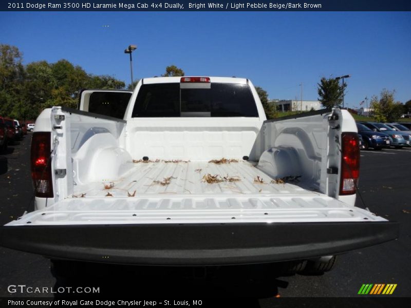 Bright White / Light Pebble Beige/Bark Brown 2011 Dodge Ram 3500 HD Laramie Mega Cab 4x4 Dually