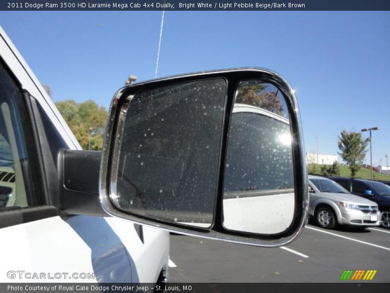 Bright White / Light Pebble Beige/Bark Brown 2011 Dodge Ram 3500 HD Laramie Mega Cab 4x4 Dually