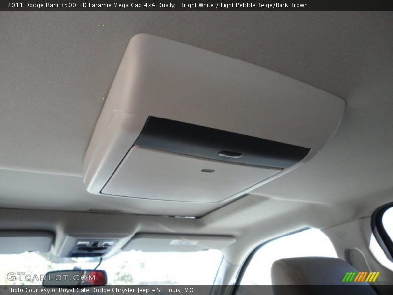 Bright White / Light Pebble Beige/Bark Brown 2011 Dodge Ram 3500 HD Laramie Mega Cab 4x4 Dually