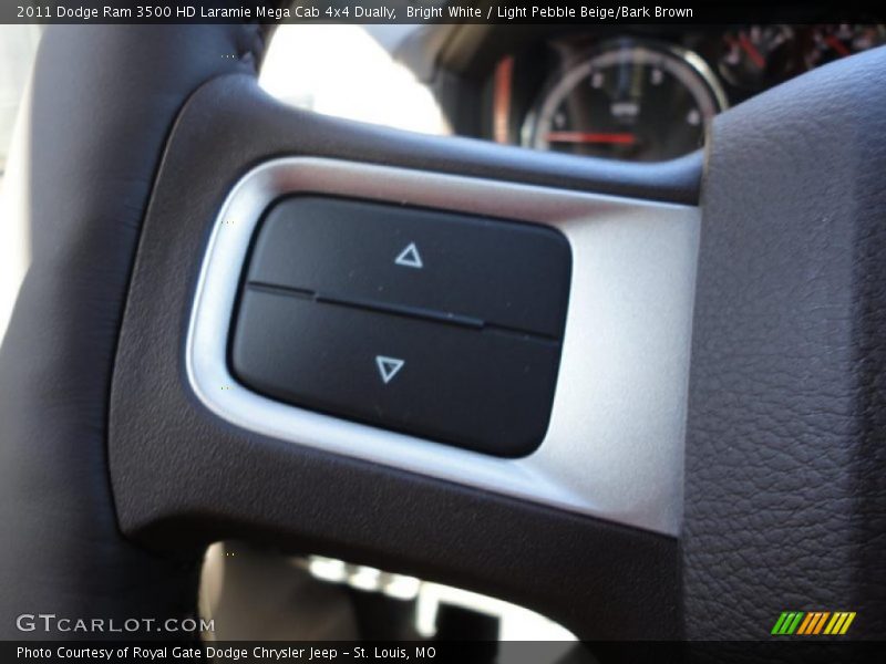 Bright White / Light Pebble Beige/Bark Brown 2011 Dodge Ram 3500 HD Laramie Mega Cab 4x4 Dually