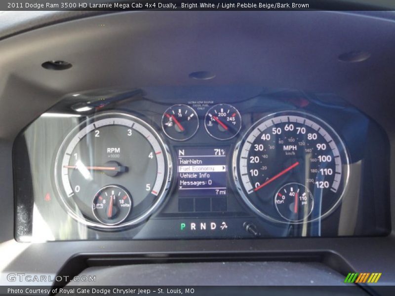  2011 Ram 3500 HD Laramie Mega Cab 4x4 Dually Laramie Mega Cab 4x4 Dually Gauges