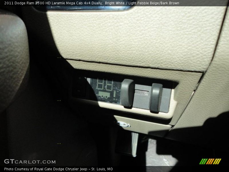 Bright White / Light Pebble Beige/Bark Brown 2011 Dodge Ram 3500 HD Laramie Mega Cab 4x4 Dually