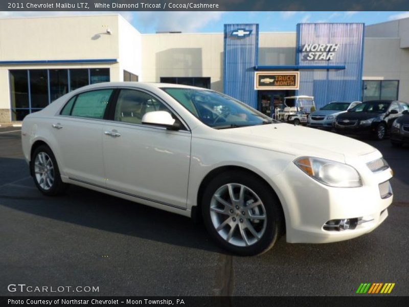 White Diamond Tricoat / Cocoa/Cashmere 2011 Chevrolet Malibu LTZ