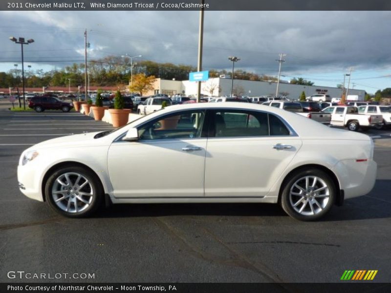 White Diamond Tricoat / Cocoa/Cashmere 2011 Chevrolet Malibu LTZ