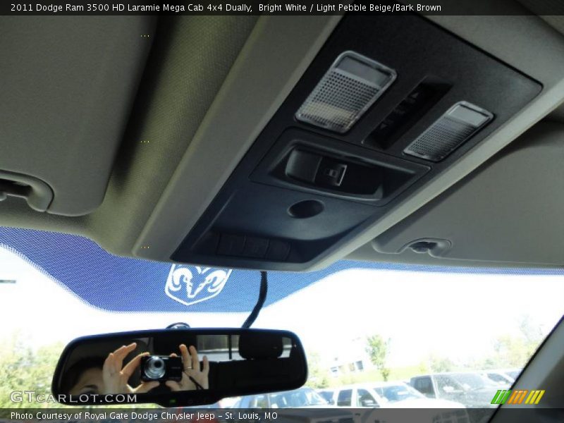 Bright White / Light Pebble Beige/Bark Brown 2011 Dodge Ram 3500 HD Laramie Mega Cab 4x4 Dually