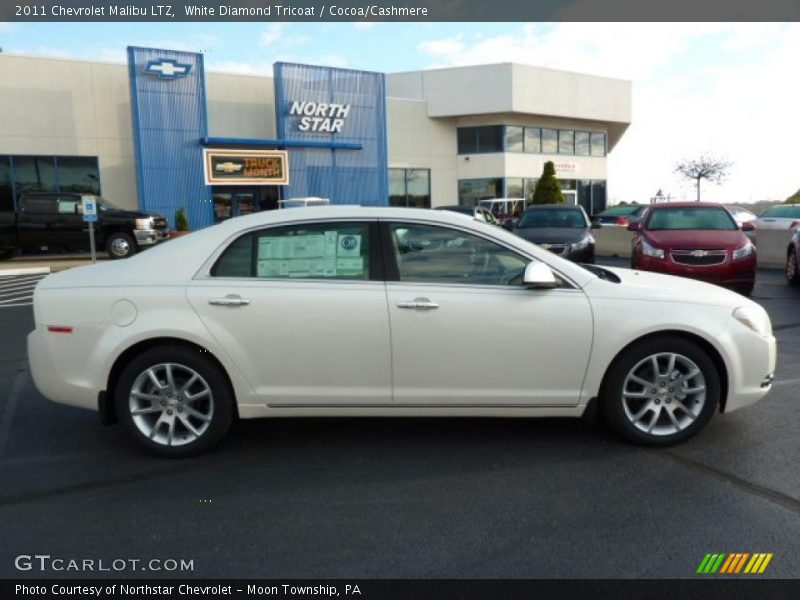 White Diamond Tricoat / Cocoa/Cashmere 2011 Chevrolet Malibu LTZ