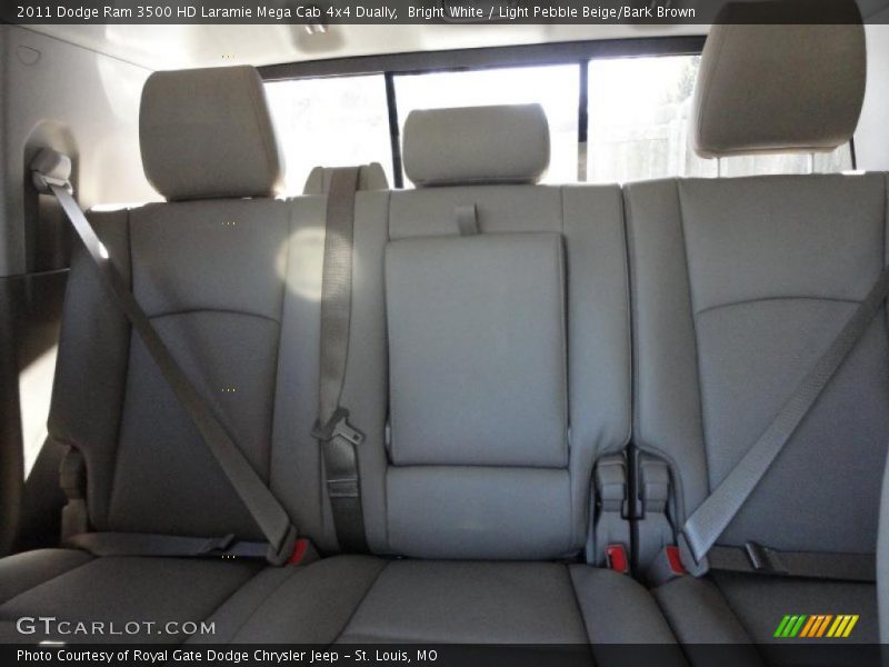 Bright White / Light Pebble Beige/Bark Brown 2011 Dodge Ram 3500 HD Laramie Mega Cab 4x4 Dually