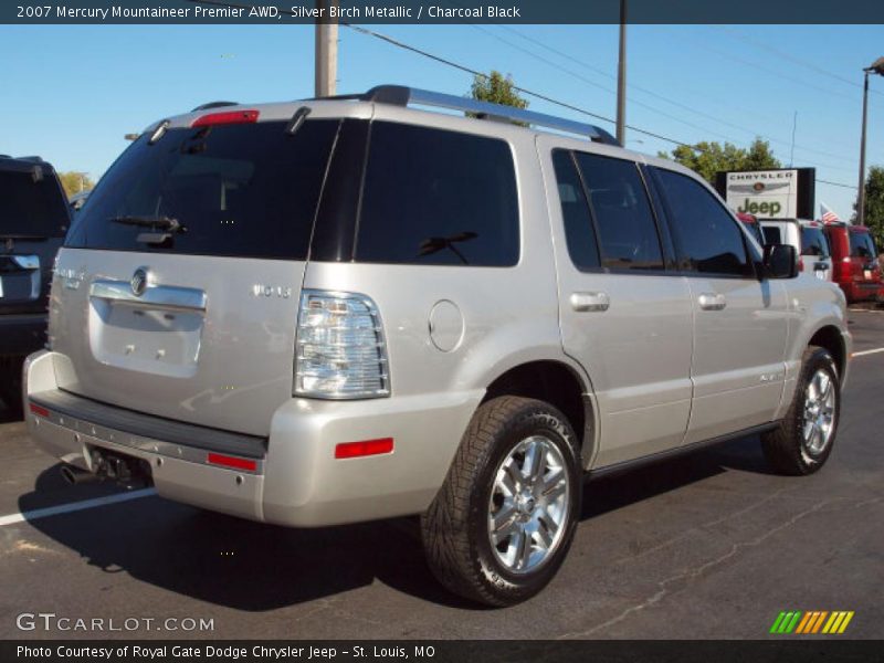 Silver Birch Metallic / Charcoal Black 2007 Mercury Mountaineer Premier AWD