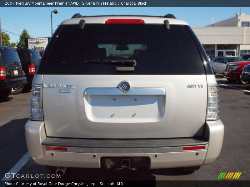 Silver Birch Metallic / Charcoal Black 2007 Mercury Mountaineer Premier AWD