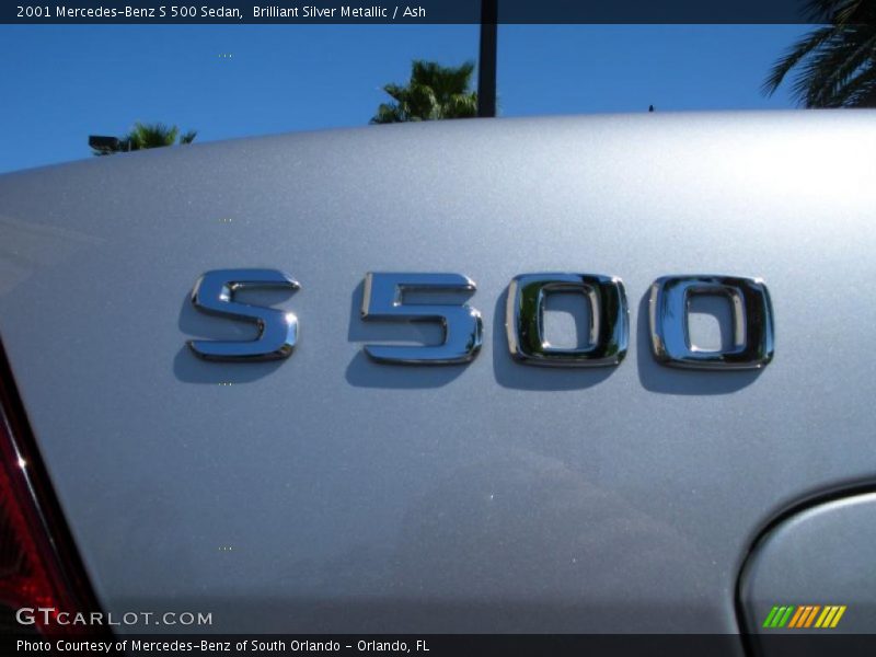Brilliant Silver Metallic / Ash 2001 Mercedes-Benz S 500 Sedan