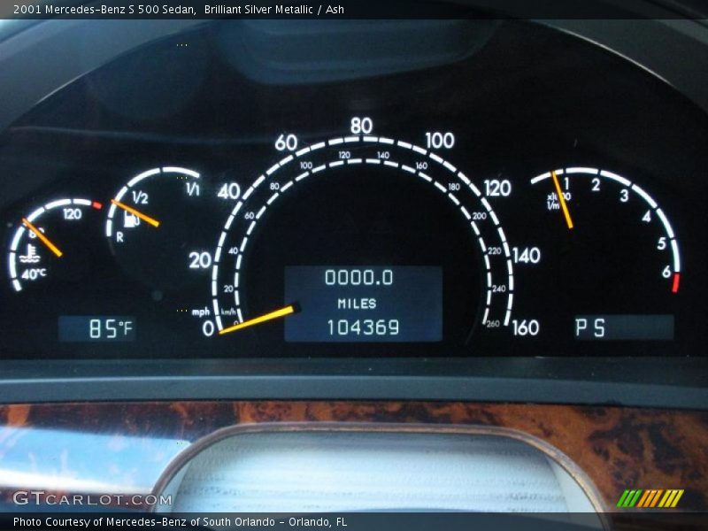  2001 S 500 Sedan 500 Sedan Gauges