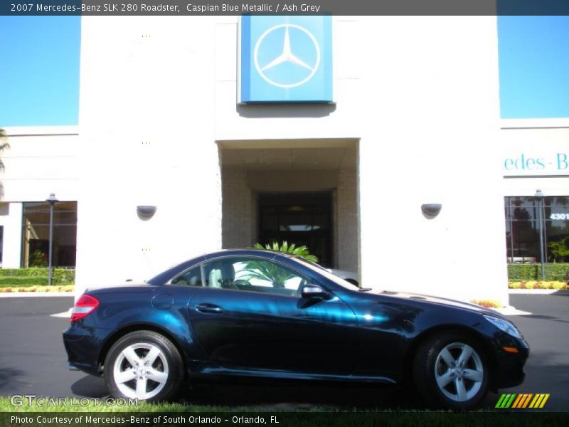 Caspian Blue Metallic / Ash Grey 2007 Mercedes-Benz SLK 280 Roadster