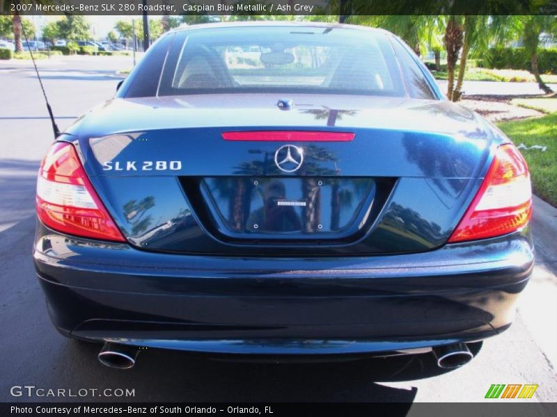 Caspian Blue Metallic / Ash Grey 2007 Mercedes-Benz SLK 280 Roadster